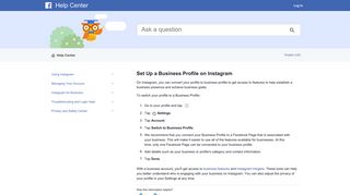 Set Up an Business Profile on Instagram | Facebook Help Center ...