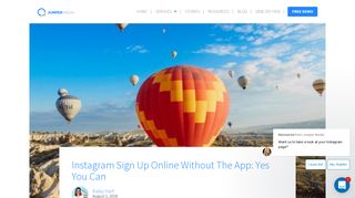 Instagram Sign Up Online Without The App: Yes You Can | Jumper ...