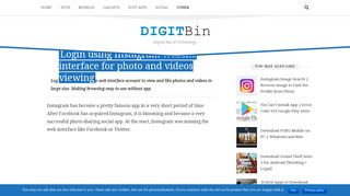 How to login Instagram website using browser? - DigitBin
