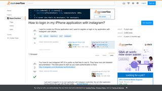 How to login in my iPhone application with instagram? - Stack Overflow