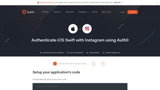 Authenticate iOS Swift with Instagram - Auth0