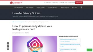 How to Permanently Delete Your Instagram Account | ExpressVPN