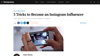 3 Tricks to Become an Instagram Influencer - Entrepreneur
