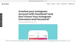 Created your Instagram Account with Facebook? And Don't Know ...