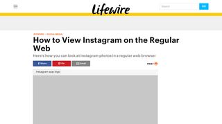 How to View Instagram on the Web Online - Lifewire