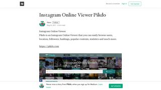 Instagram Online Viewer Pikdo – Pikdo – Medium