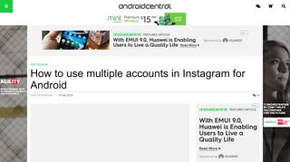 How to use multiple accounts in Instagram for Android | Android Central