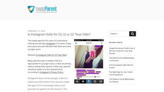 Is Instagram Safe for 10, 11 or 12-Year Olds? | ThirdParent Blog