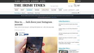 How to . . . lock down your Instagram account - Irish Times