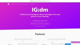 IG:dm - Instagram Direct Messages on Desktop
