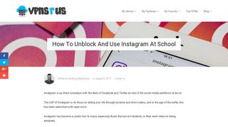 How To Unblock And Use Instagram At School - vpnsrus.com