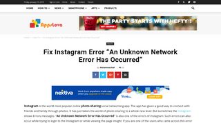 Fix Instagram Error 