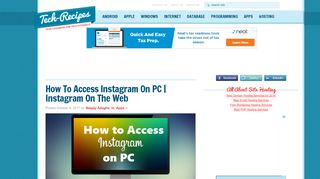 How To Access Instagram On PC | Instagram On The Web
