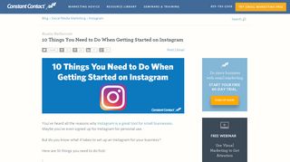 Getting Started on Instagram: 10 Things You Need to Do