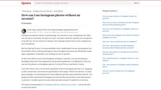 How to see Instagram photos without an account - Quora