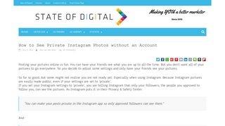 How to See Private Instagram Photos without an Account