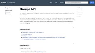 Groups API - Facebook for Developers
