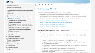 Installing a Login Method - NetIQ