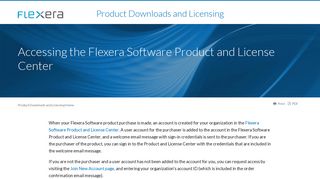 Accessing the Flexera Software Product and License Center - Flexera ...