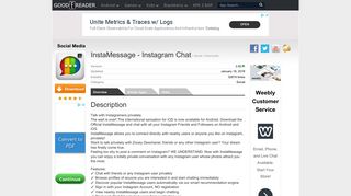 InstaMessage - Instagram Chat - GoodeReader app store