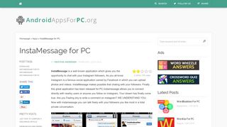 InstaMessage for PC - Android Apps for PC