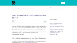 How can I get started using Code.org with Clever? – Code.org