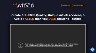 Instant Article Wizard 4.0 | Create quality articles on any subject in ...
