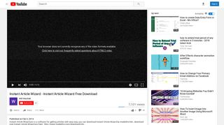 Instant Article Wizard - YouTube