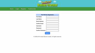 Register - Instant Banner Creator