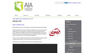 INSTANT CPD | Association of International Accountants