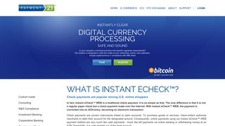 What is Instant eCheck™? | Payment21®