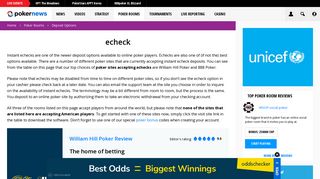 Instant Echecks – Poker Sites Accepting Instant Echeck Deposits ...