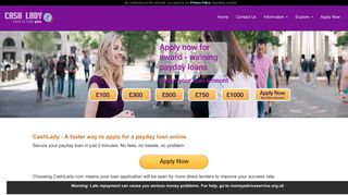 CashLady: Your Instant Payday Loans Need - Apply Online £80-£2000