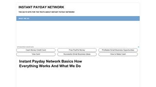 Instant Payday Network Basics How Everything Works And What We Do