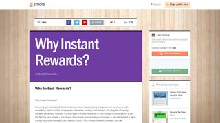 Why Instant Rewards? | Smore Newsletters