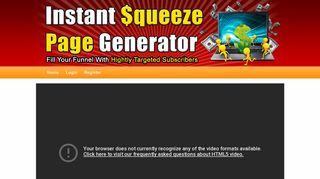 Instant Squeeze Page Generator