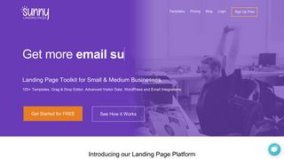Sunny Landing Pages | Builder | Create and Publish For Free