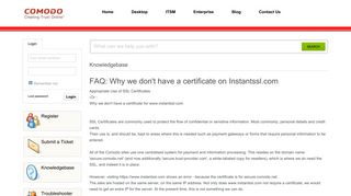 FAQ: Why we don't have a certificate on Instantssl.com - Powered by ...