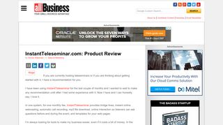 InstantTeleseminar.com: Product Review | AllBusiness.com