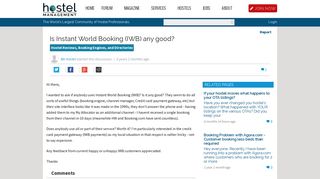 Is Instant World Booking (IWB) any good? | Hostel Management ...