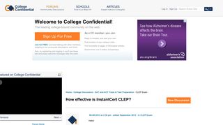 How effective is InstantCert CLEP? — College Confidential
