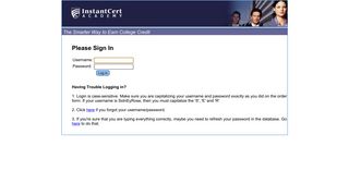 Sign in to InstantCert Academy