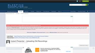 Instant Presenter - Uploading Old Recordings - All Other ...