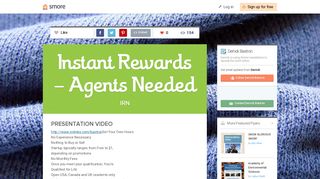 Instant Rewards - Agents Needed | Smore Newsletters