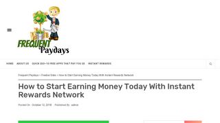 How to Start Earning Money Today With Instant Rewards Network ...