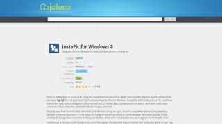 InstaPic for Windows 8 - Free Download