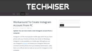 How to make an account for instagram on the computer - TechWiser