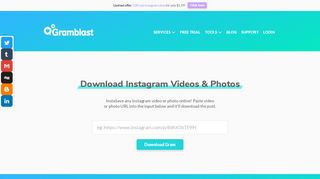 Gramblast - Download Instagram Video & Photos - InstaSave Online