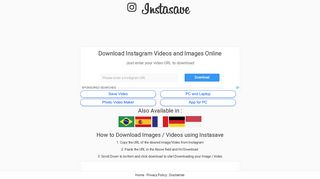 Instasave - Download Instagram Photos and Videos Online ...