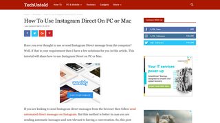 How To Use Instagram Direct On PC or Mac | TechUntold